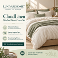 LUNIVAREHOME™ CloudLinen Washed Duvet Cover Set