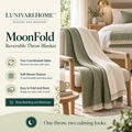 LUNIVAREHOME™ MoonFold Reversible Throw Blanket