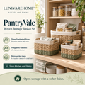 LUNIVAREHOME™ PantryVale Woven Storage Basket Set