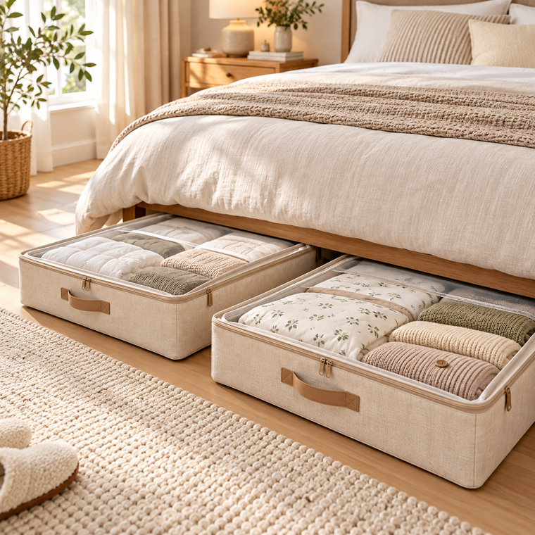 LUNIVAREHOME™ CalmNest Underbed Storage Bag Set