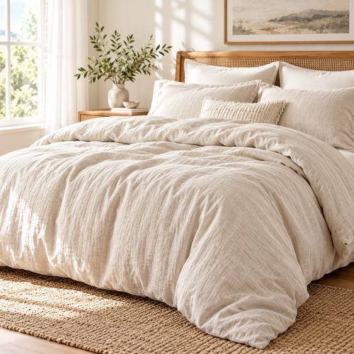 LUNIVAREHOME™ CloudLinen Washed Duvet Cover Set