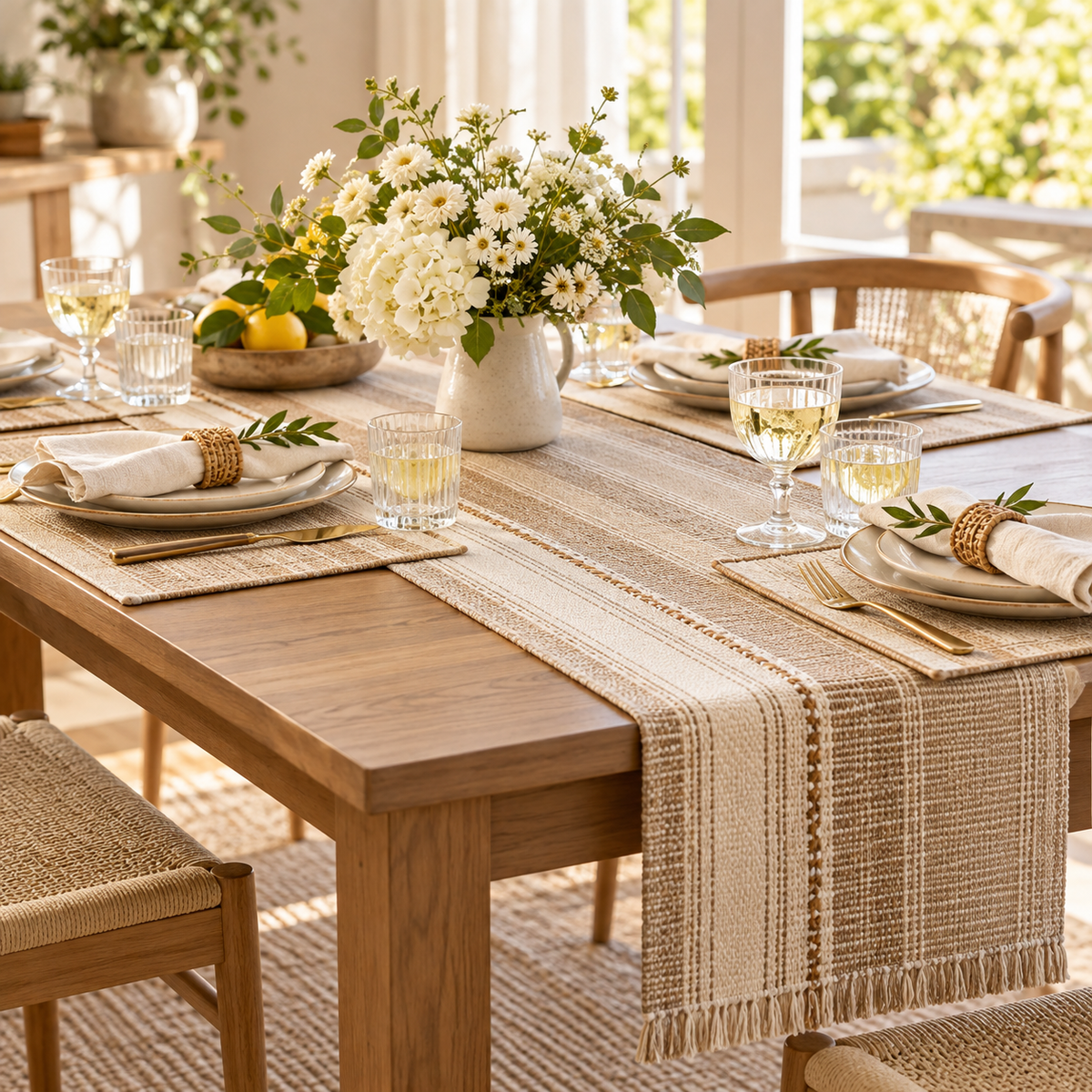 LUNIVAREHOME™ HearthLine Table Runner and Placemat Set