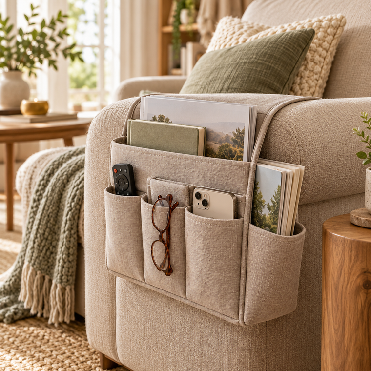 LUNIVAREHOME™ NestCove Armchair Side Organizer