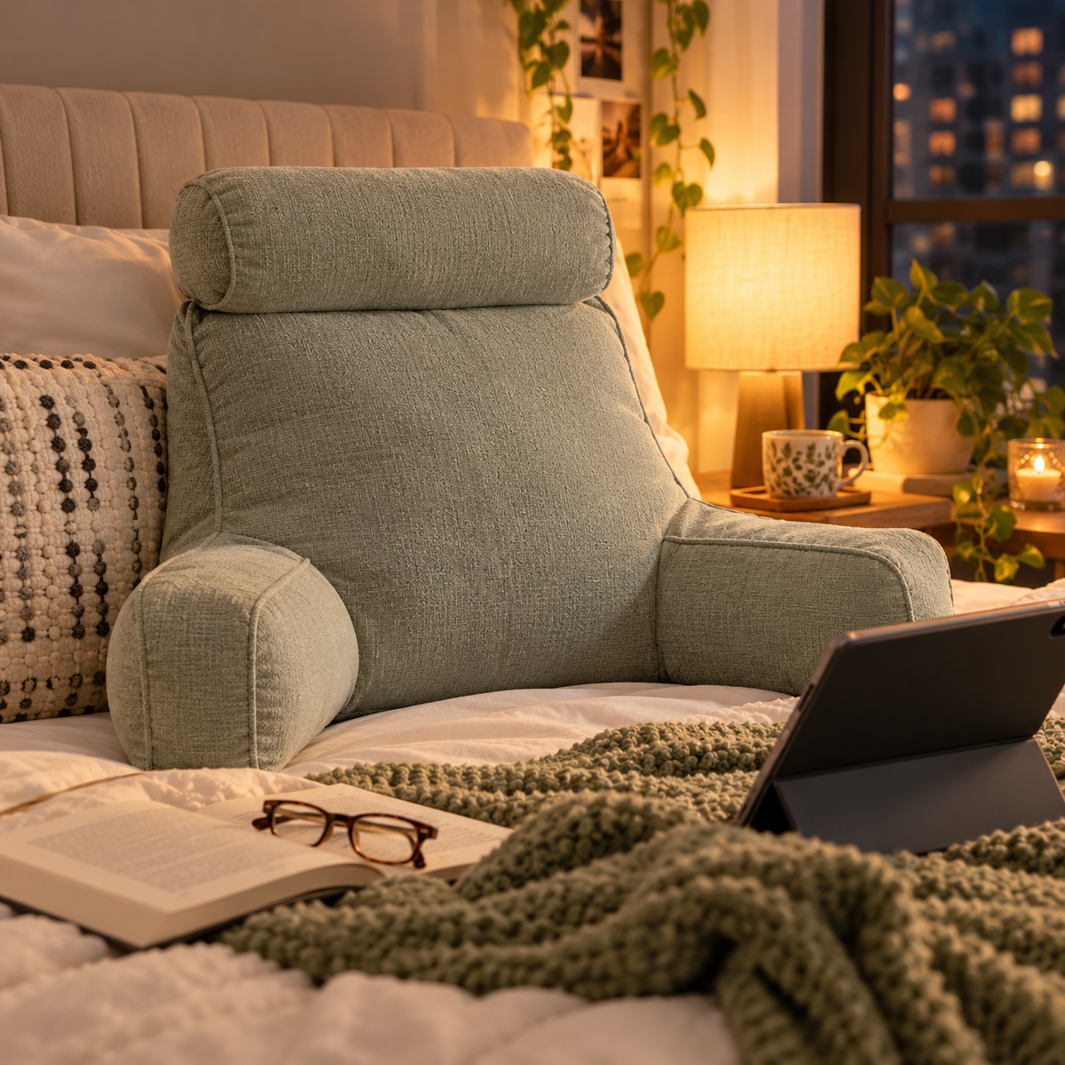 LUNIVAREHOME™ RestHaven Bedside Reading Pillow