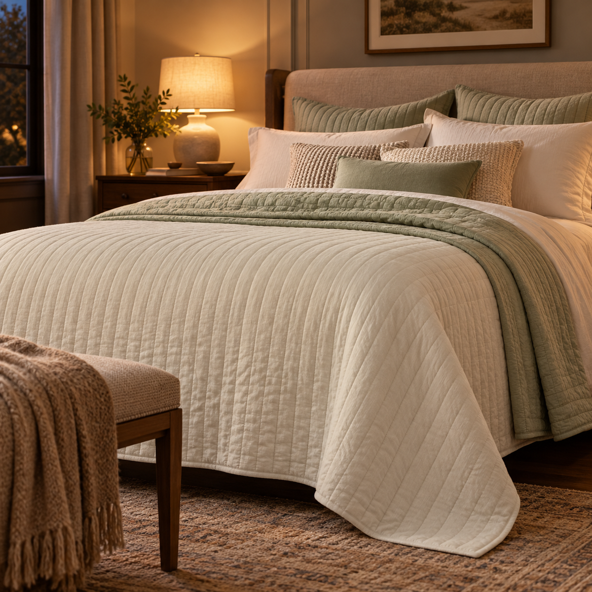 LUNIVAREHOME™ WillowMere Quilted Bedspread